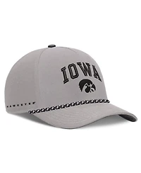 Men's and Women's Nike Gray Iowa Hawkeyes Primetime Rise Rope Adjustable Hat