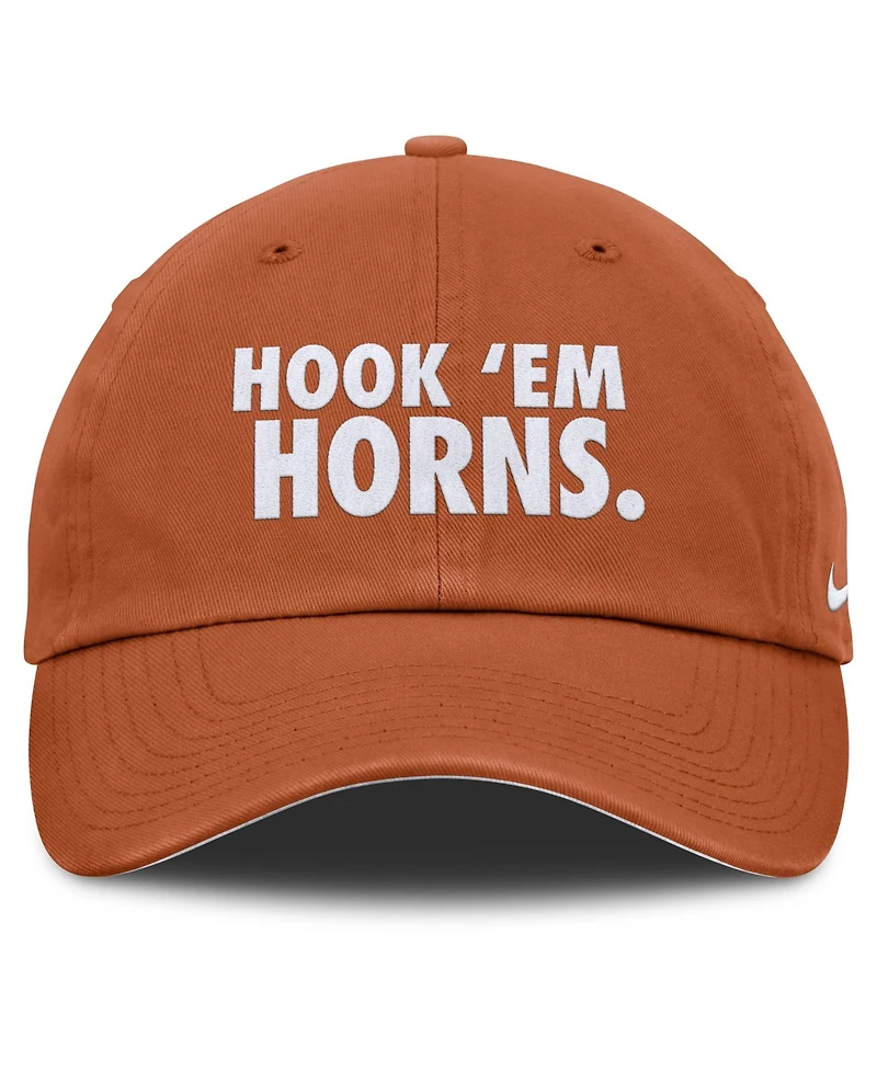 Men's and Women's Nike Texas Orange Texas Longhorns Primetime Chant Club Adjustable Hat