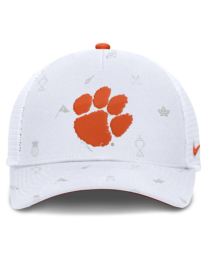 Men's and Women's Nike White Clemson Tigers Country Club Golfin' Rise Trucker Adjustable Hat