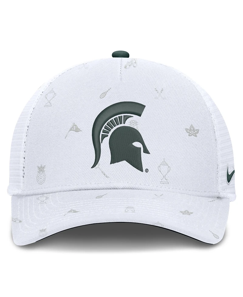 Men's and Women's Nike White Michigan State Spartans Country Club Golfin' Rise Trucker Adjustable Hat