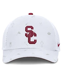 Men's and Women's Nike White Usc Trojans Country Club Golfin' Rise Trucker Adjustable Hat