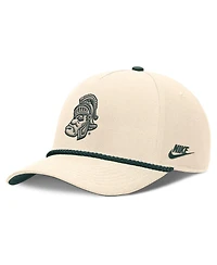 Men's and Women's Nike Natural Michigan State Spartans Legacy Vintage Rope Rise Adjustable Hat