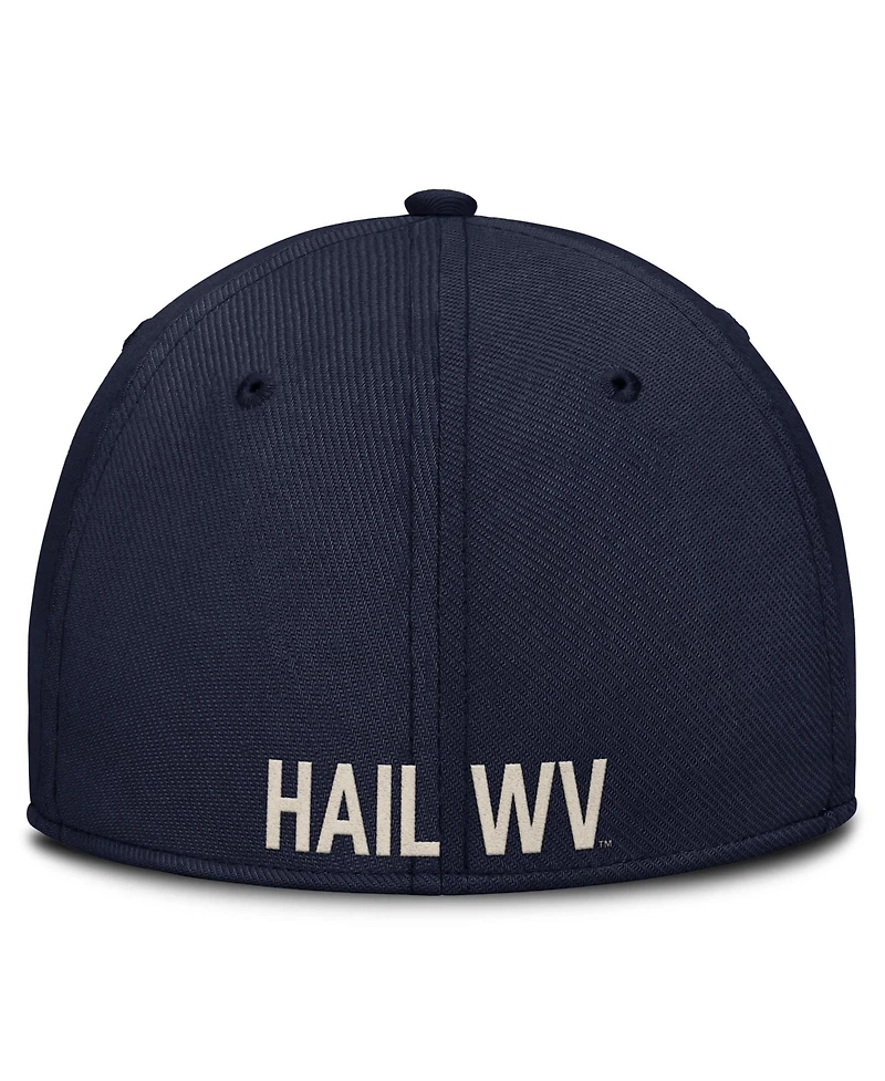 Nike Men's Navy West Virginia Mountaineers Dri-fit Vintage Rise Swooshflex Flex Hat