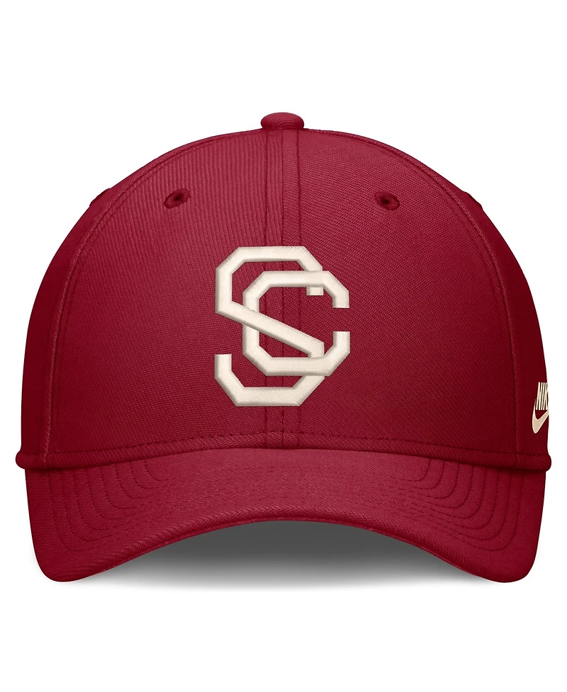 Nike Men's Cardinal Usc Trojans Dri-fit Vintage Rise Swooshflex Flex Hat