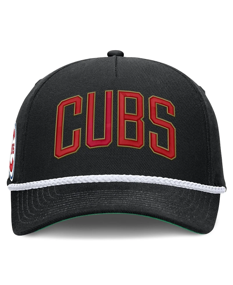 Men's Nike Black Chicago Cubs Cooperstown Collection Rise Adjustable Hat