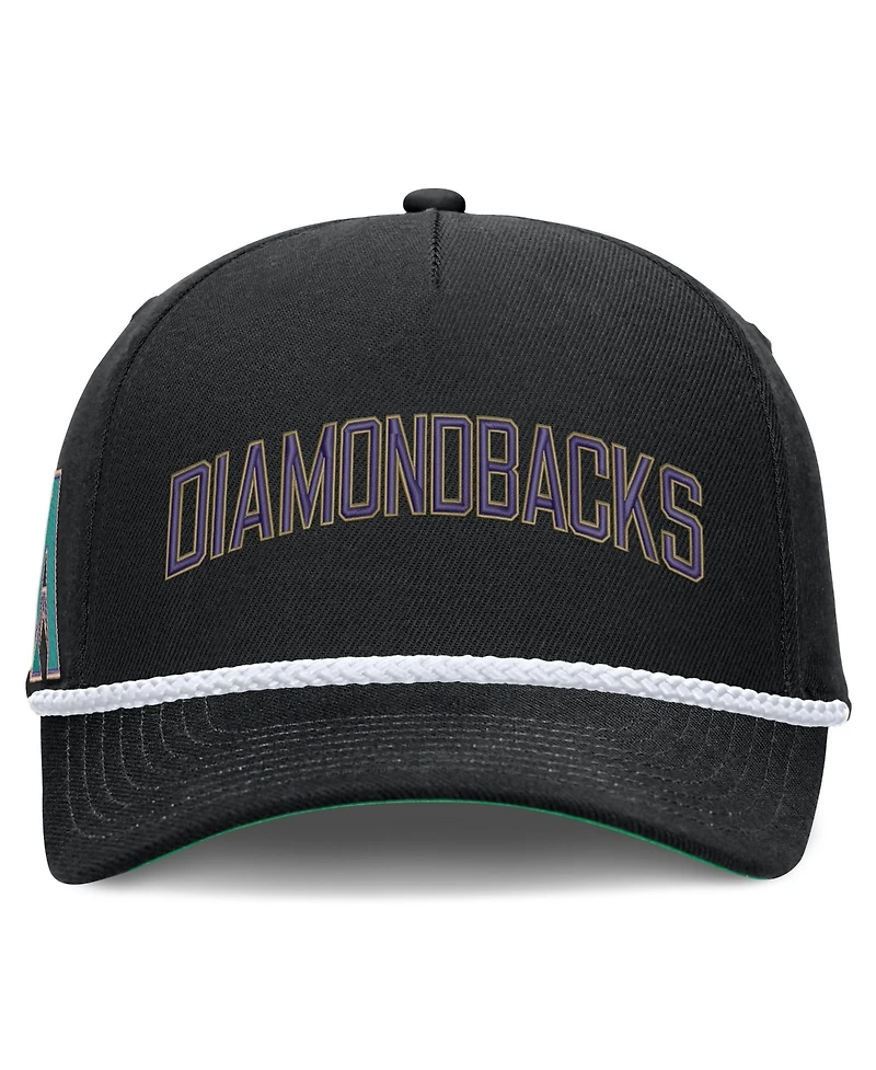 Men's Nike Black Arizona Diamondbacks Cooperstown Collection Rise Adjustable Hat