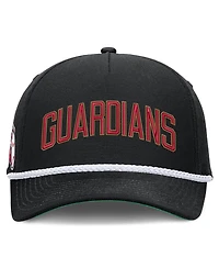 Men's Nike Black Cleveland Guardians Cooperstown Collection Rise Adjustable Hat