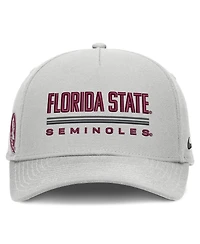 Nike Men's Gray Florida State Seminoles 2026 Sideline Dri-fit Rise Adjustable Hat