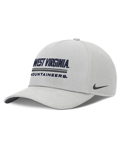 Men's Nike Gray West Virginia Mountaineers 2026 Sideline Dri-fit Rise Adjustable Hat