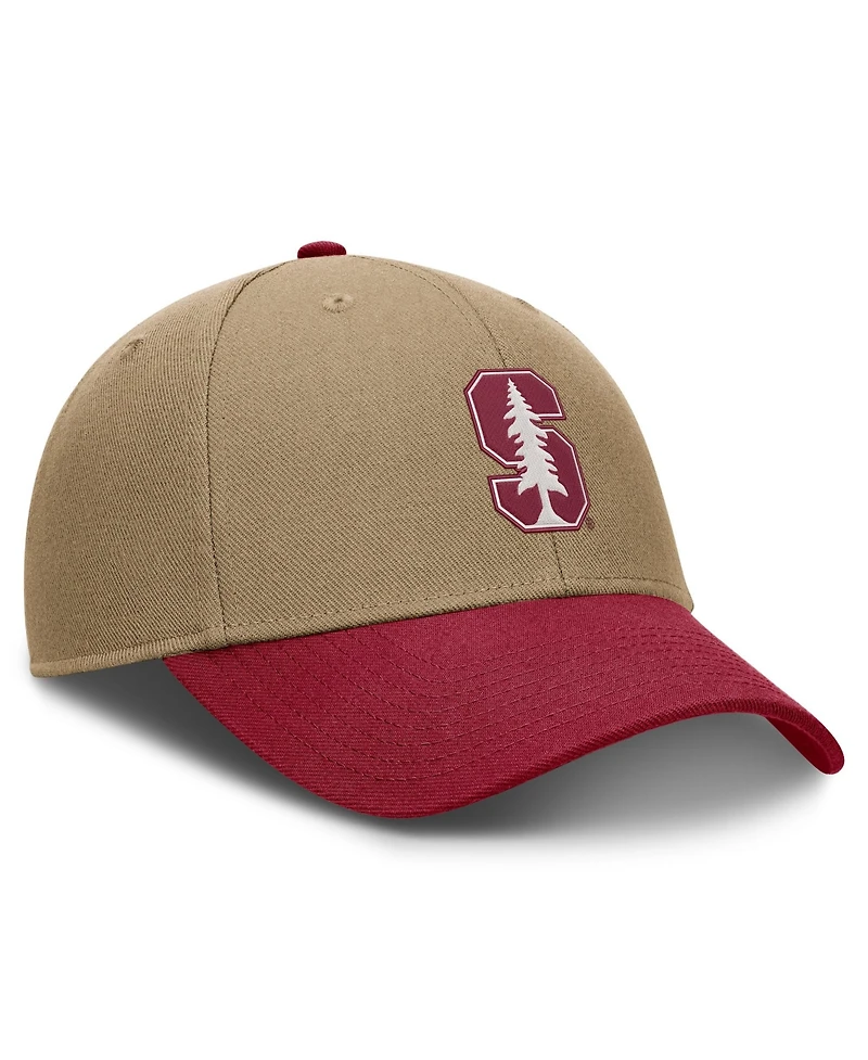 Men's and Women's Nike Beige/Cardinal Stanford Cardinal Primetime Rise Dri-fit Adjustable Hat