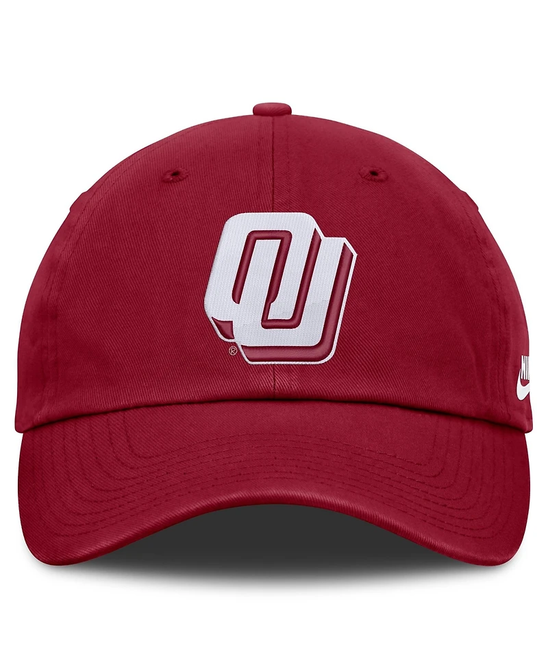 Nike Men's and Women's Crimson Oklahoma Sooners Legacy Letter Club Adjustable Hat