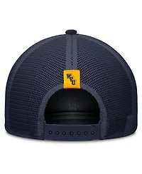 Nike Men's and Women's Beige/Navy West Virginia Mountaineers Legacy Rise Trucker Adjustable Hat