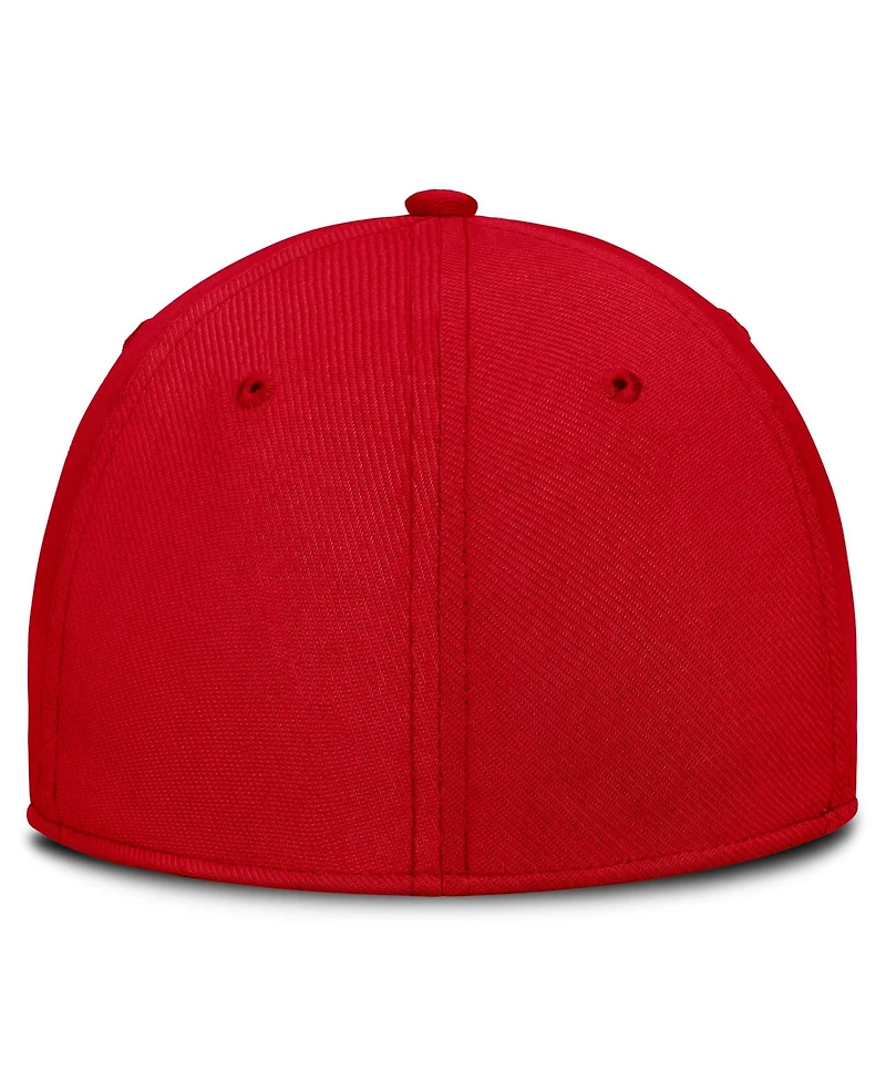 Nike Men's Scarlet Ohio State Buckeyes Campus Prep Chained Arched Swooshflex Flex Hat