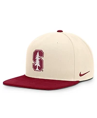 Nike Men's and Women's Natural/Cardinal Stanford Cardinal Campus Prep Snapback Hat