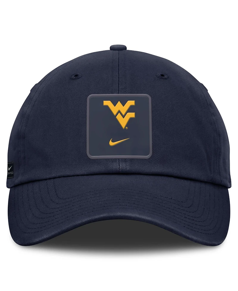 Men's and Women's Nike Navy West Virginia Mountaineers 2026 Sideline Club Adjustable Hat