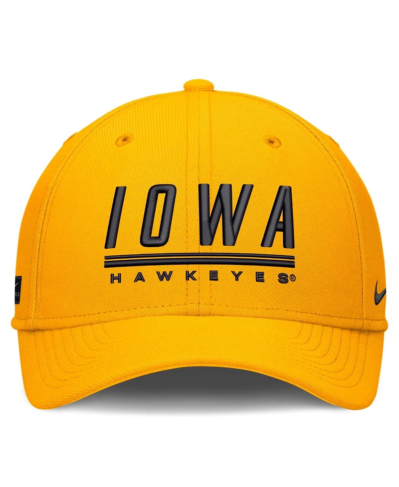Nike Men's Gold Iowa Hawkeyes Game Day Rise Swooshflex Hat