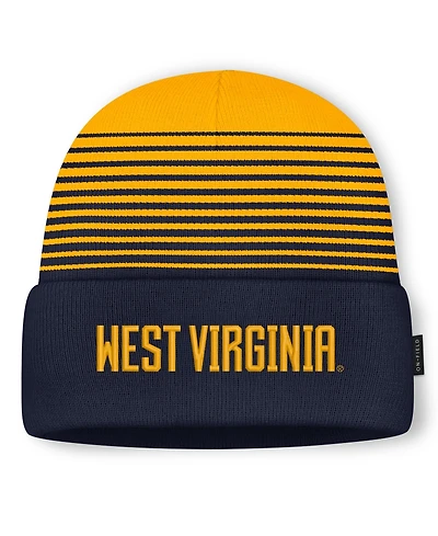 Men's and Women's Nike Navy/Gold West Virginia Mountaineers On-Field Utility Knit Hat