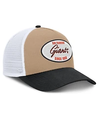 Men's Nike Khaki/Black San Francisco Giants Rise A-Frame Trucker Adjustable Hat