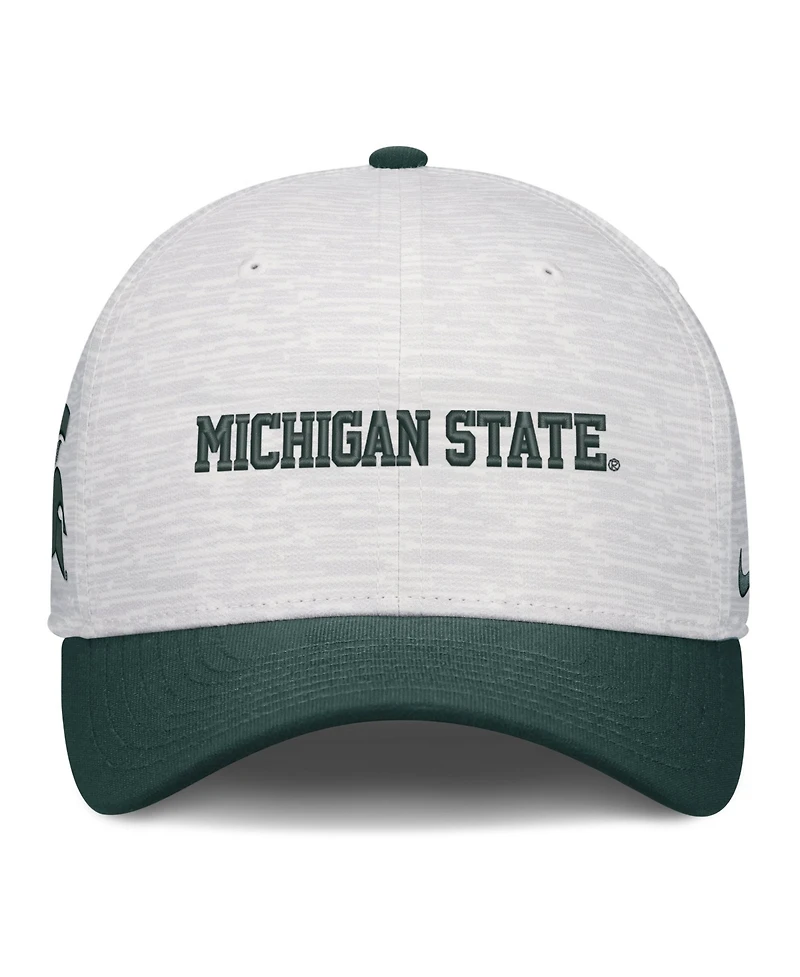 Nike Men's and Women's White/Green Michigan State Spartans Primetime Rise Adjustable Hat