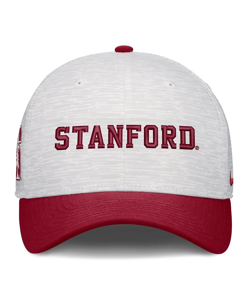 Nike Men's and Women's White/Cardinal Stanford Cardinal Primetime Rise Adjustable Hat