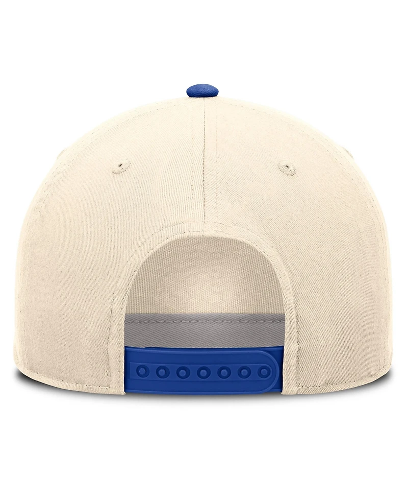 Nike Men's and Women's Natural/Royal Duke Blue Devils Campus Prep Rise Adjustable Hat