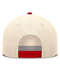 Nike Men's and Women's Natural/Scarlet Ohio State Buckeyes Campus Prep Rise Adjustable Hat