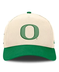 Nike Men's and Women's Natural/Green Oregon Ducks Campus Prep Rise Adjustable Hat