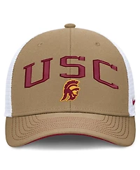 Nike Men's and Women's Beige/Crimson Usc Trojans Primetime Arched Trucker Adjustable Hat