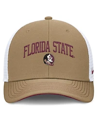 Nike Men's and Women's Beige/Garnet Florida State Seminoles Primetime Arched Trucker Adjustable Hat