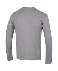 Men's Champion Heather Gray Houston Texans Seal Long Sleeve T-Shirt