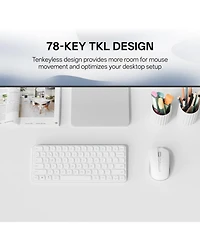 Lofree Wireless Silent-Click Adjustable Dpi Keyboard and Mouse Combo, Compatible with Windows, Mac, Linux, Chrome