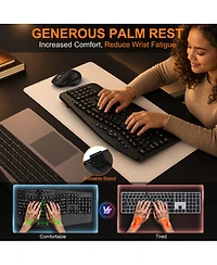 Lofree Wireless Ergonomic Silent Keyboard and Mouse Combo