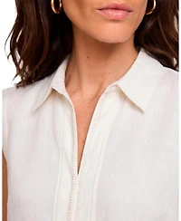 Mint Velvet Women's Linen Sleeveless Collared Shirt