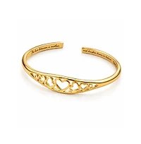 Dloria Adjustable Engraved Mother Daughter Heart Cuff Bracelet