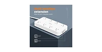 Tessan Power Strip with Usb Charging with 6FT, 8 Outlets, 1 Usb C for Home, Office and Travel
