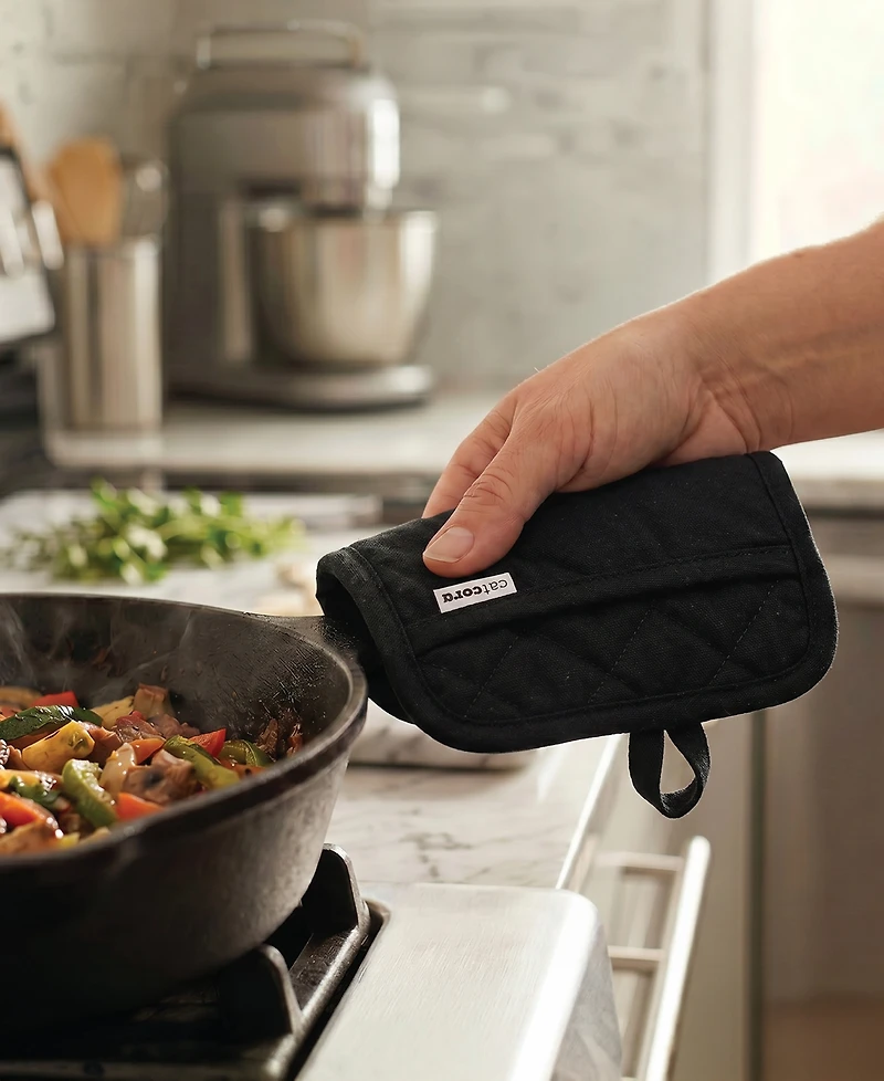 Cat Cora Heavyweight Quilted Cotton Pot Holders, Set of 2
