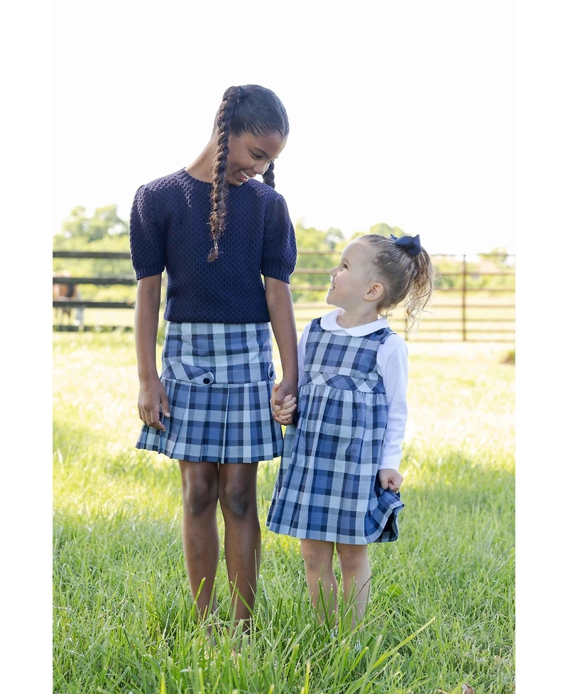 Florence Eiseman Toddler Girls Plaid Jumper with Pocket Dress 2T-4T
