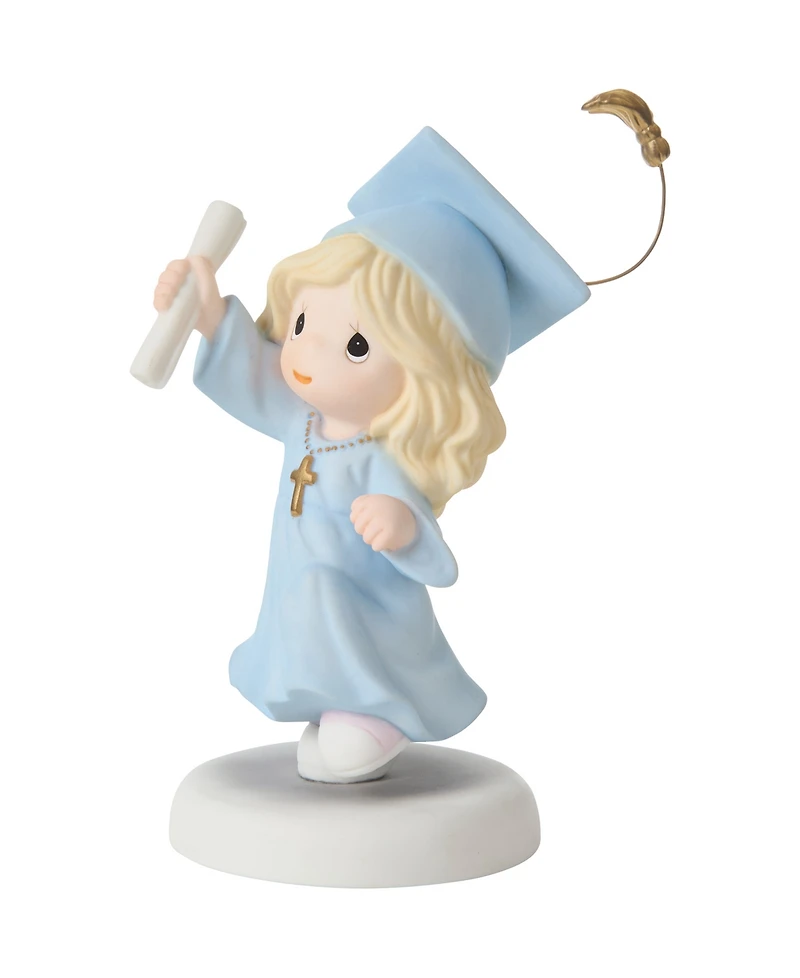 Precious Moments Graduation Girl With Cross Figurine