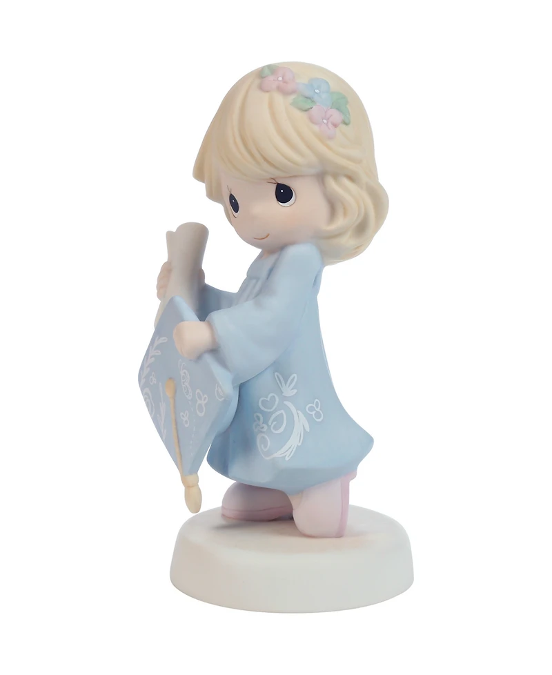 Precious Moments Graduation Blonde Girl Figurine