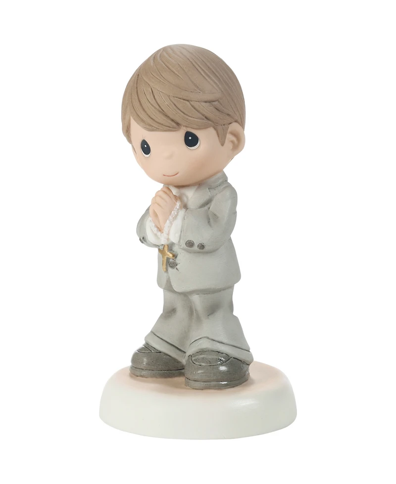 Precious Moments Communion Brunette Boy Fig