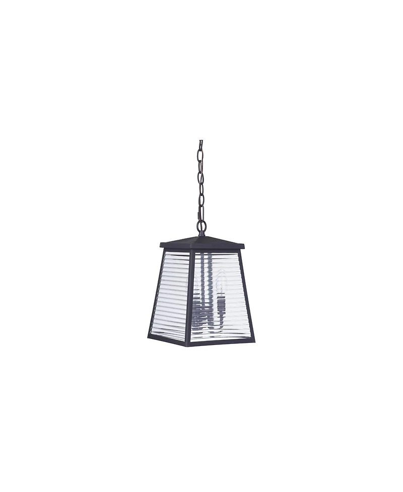 Craftmade Armstrong 12 3/4" High Black and Glass Outdoor Hanging Light