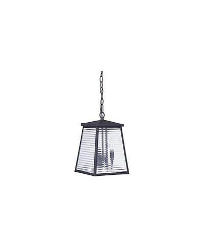 Craftmade Armstrong 12 3/4" High Black and Glass Outdoor Hanging Light