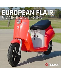 Razor Pocket Mod - Miniature Euro-Style Electric Scooter for Ages 8+, Roma