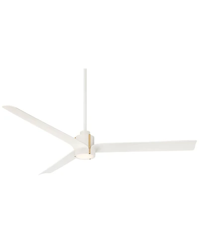 60" Casa Vieja Aero Matte White Led Ceiling Fan with Remote