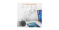 Tessan Wall Outlet Extender with 1 Usb C, 2 Usb A, 15W for Home, Office and Travel