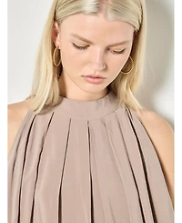 Apricot Women's Pleat Detail Tunic Top