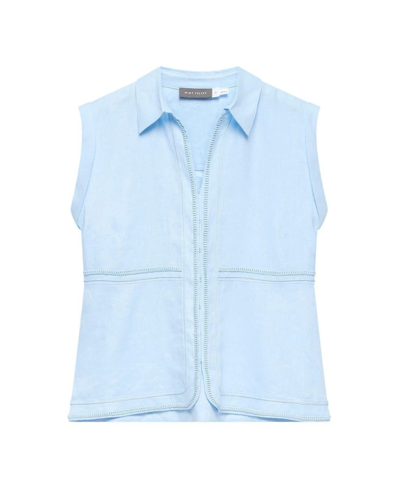 Mint Velvet Women's Linen Sleeveless Shirt