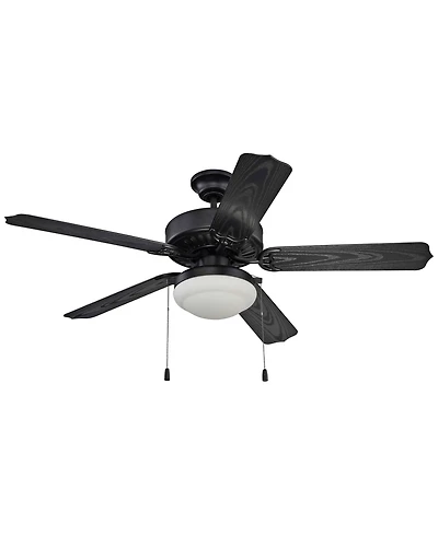 52" Craftmade Enduro Matte Black Led Outdoor Pull Chain Ceiling Fan