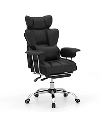 Sugift Big and Tall Executive Office Chair with Footrest and Lumbar Pillow