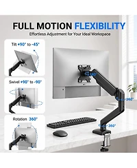 Lofree Gas Spring Full Motion Dual Monitor Mount for 13 to 32 Inch Monitors